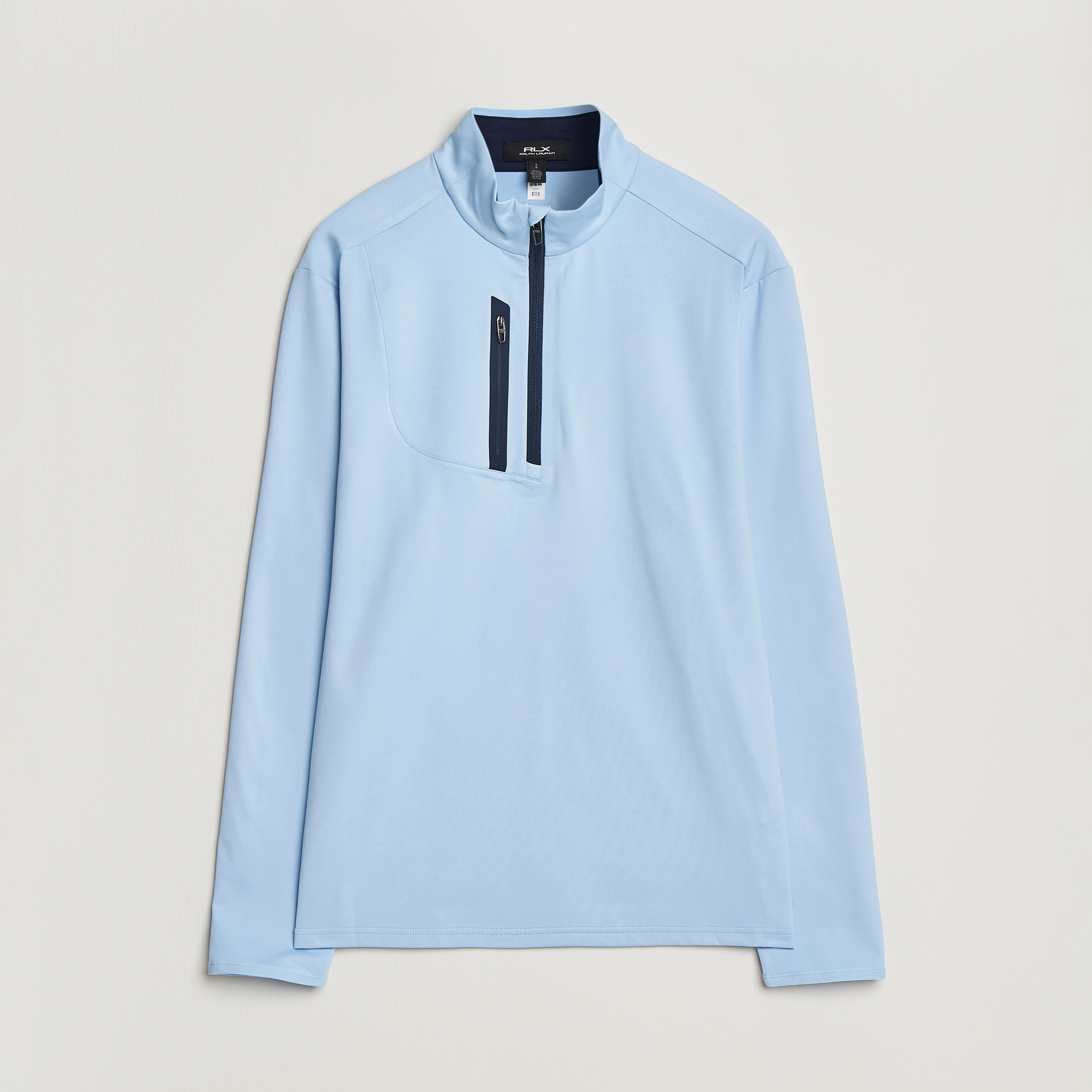 RLX Ralph Lauren Luxury Jersey Half Zip Office Blue at CareOfCarl.com