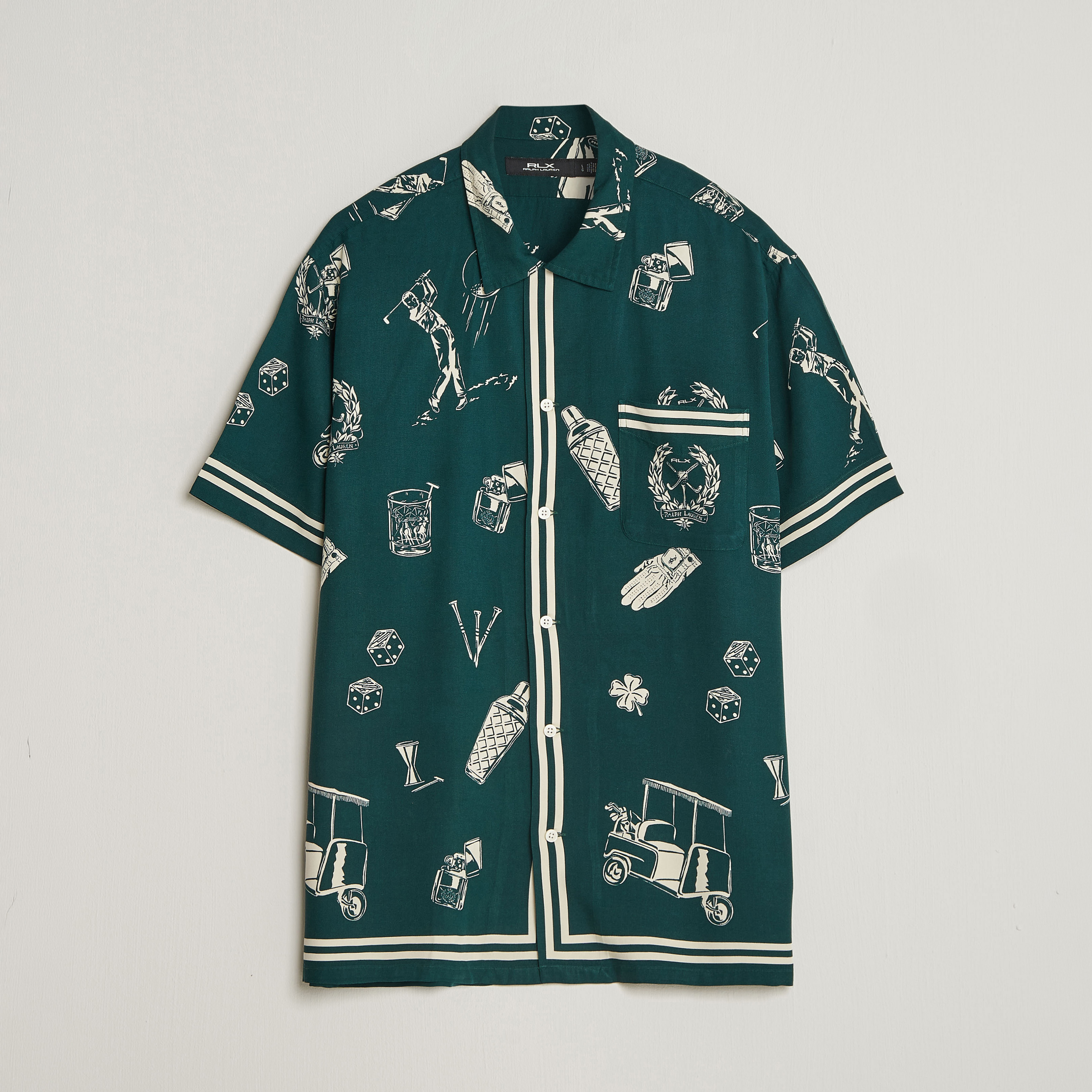 RLX Ralph Lauren Short Sleeve Golf Shirt Par-Tee on the Greens at