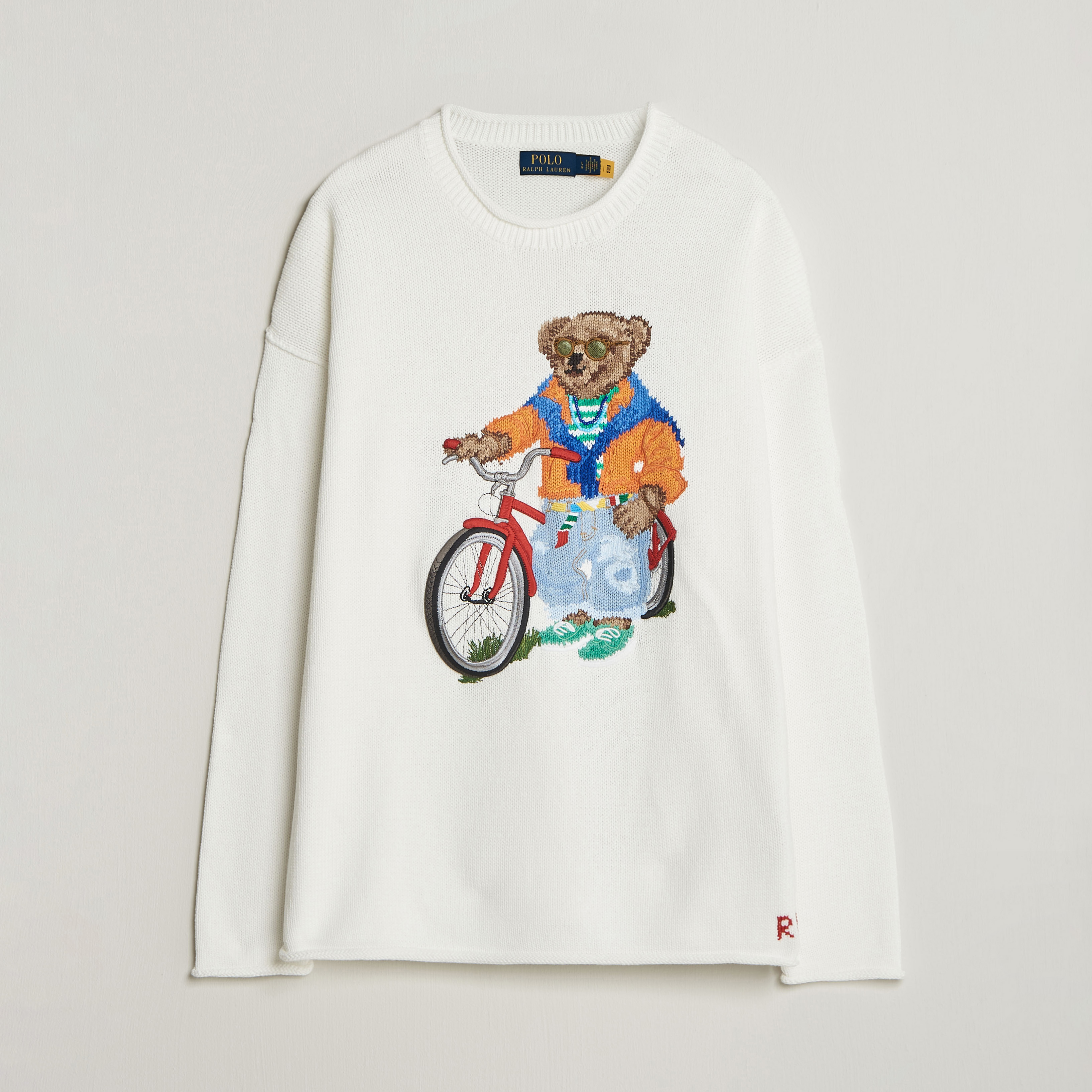 Polo Ralph Lauren Cotton Bear Sweater Deckwash White at CareOfCarl.com