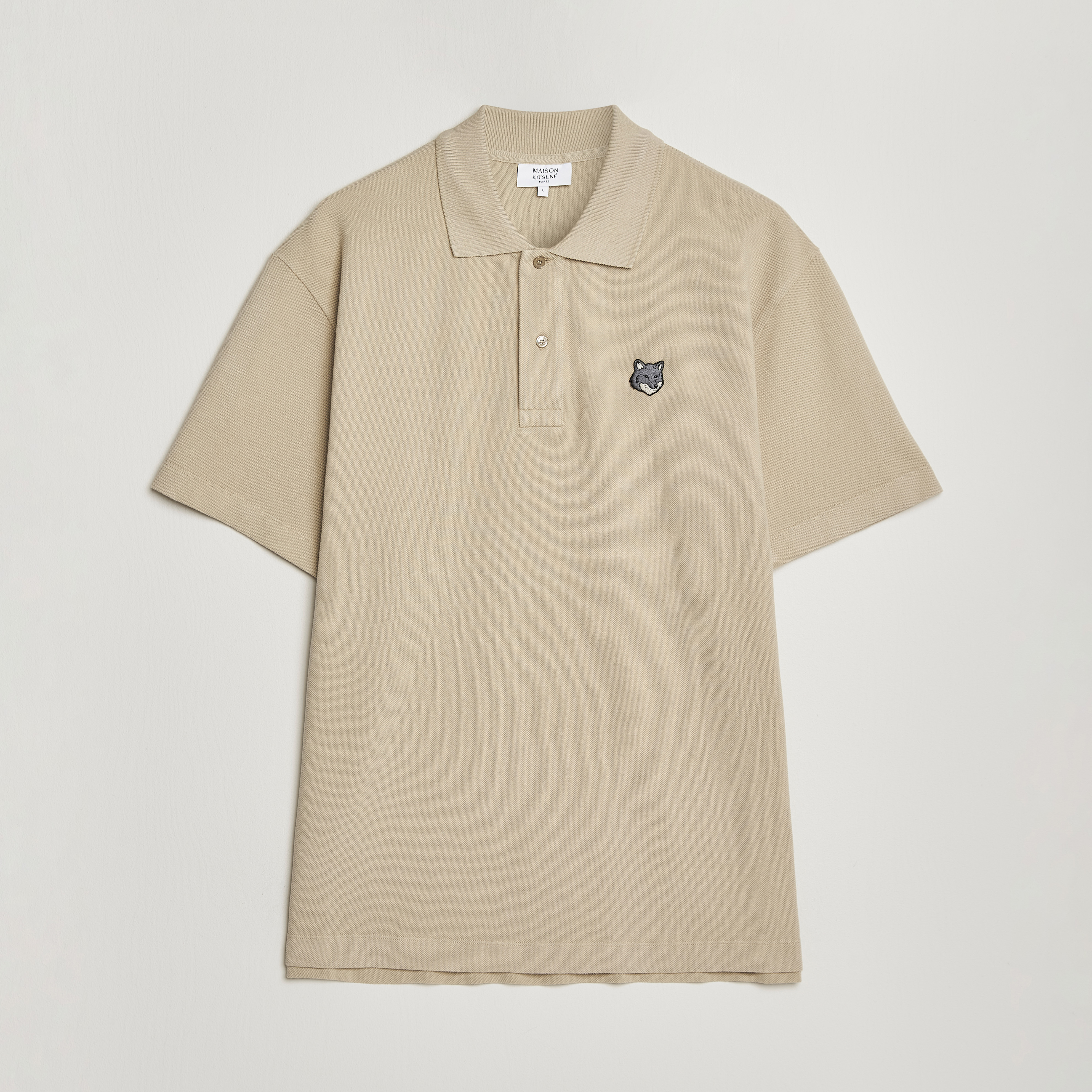 Maison Kitsuné Bold Fox Head Polo Tea Leaf at CareOfCarl.com