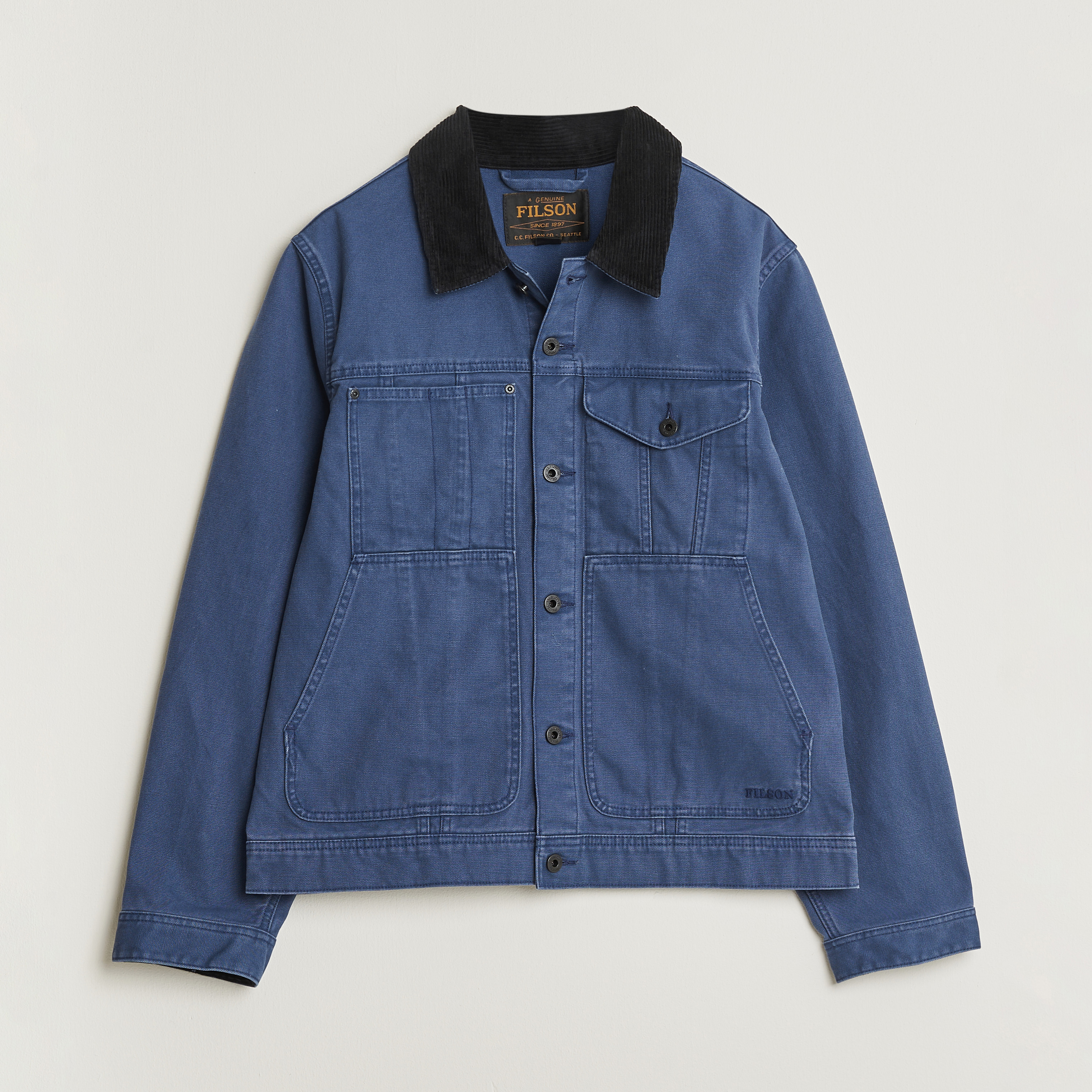 Filson Rustic Canvas Short Cruiser Indigo at CareOfCarl.com Filson Rustic Canvas Short Cruiser Indigo at CareOfCarl.com