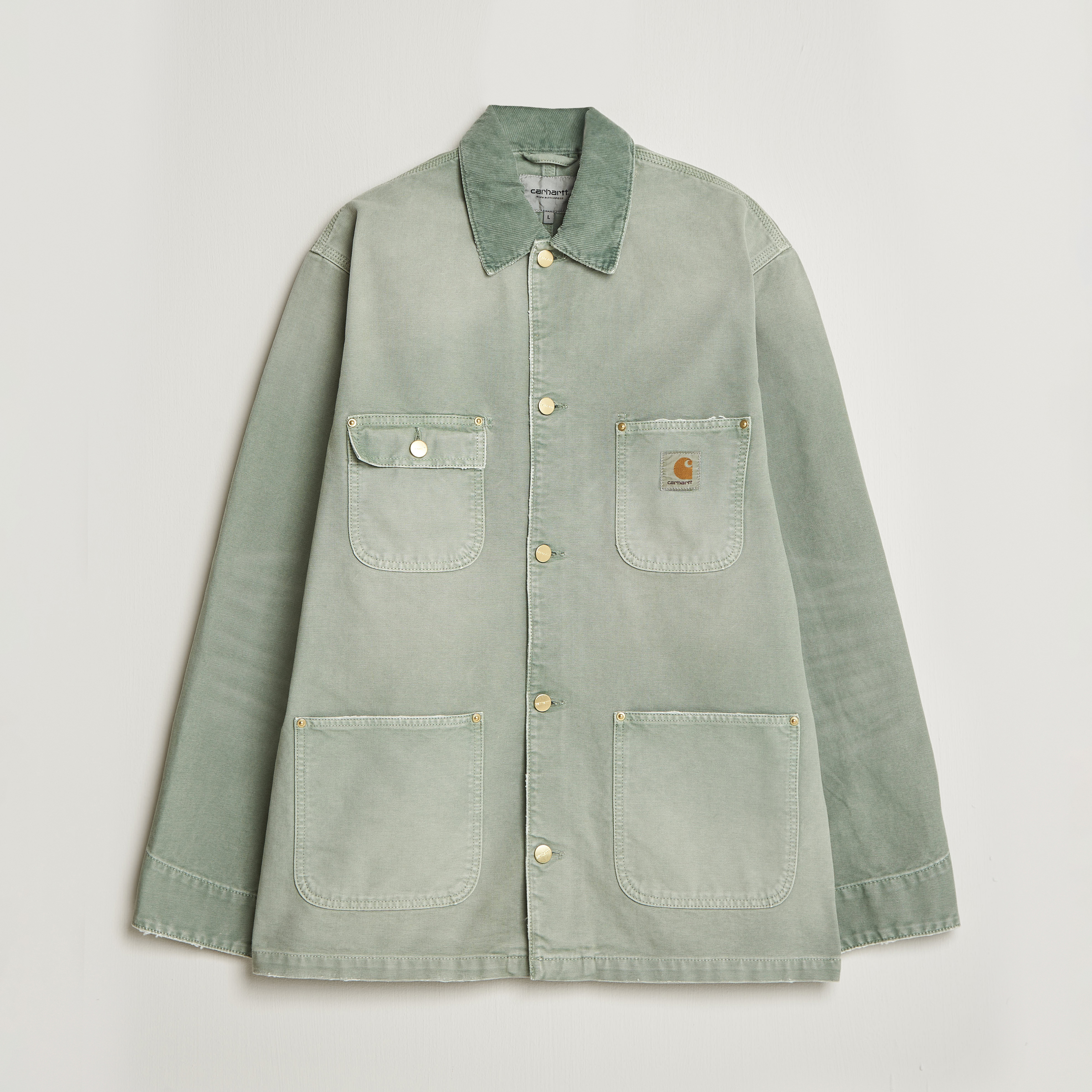 Carhartt WIP OG Dearborn Canvas Chore Coat Shady Green at