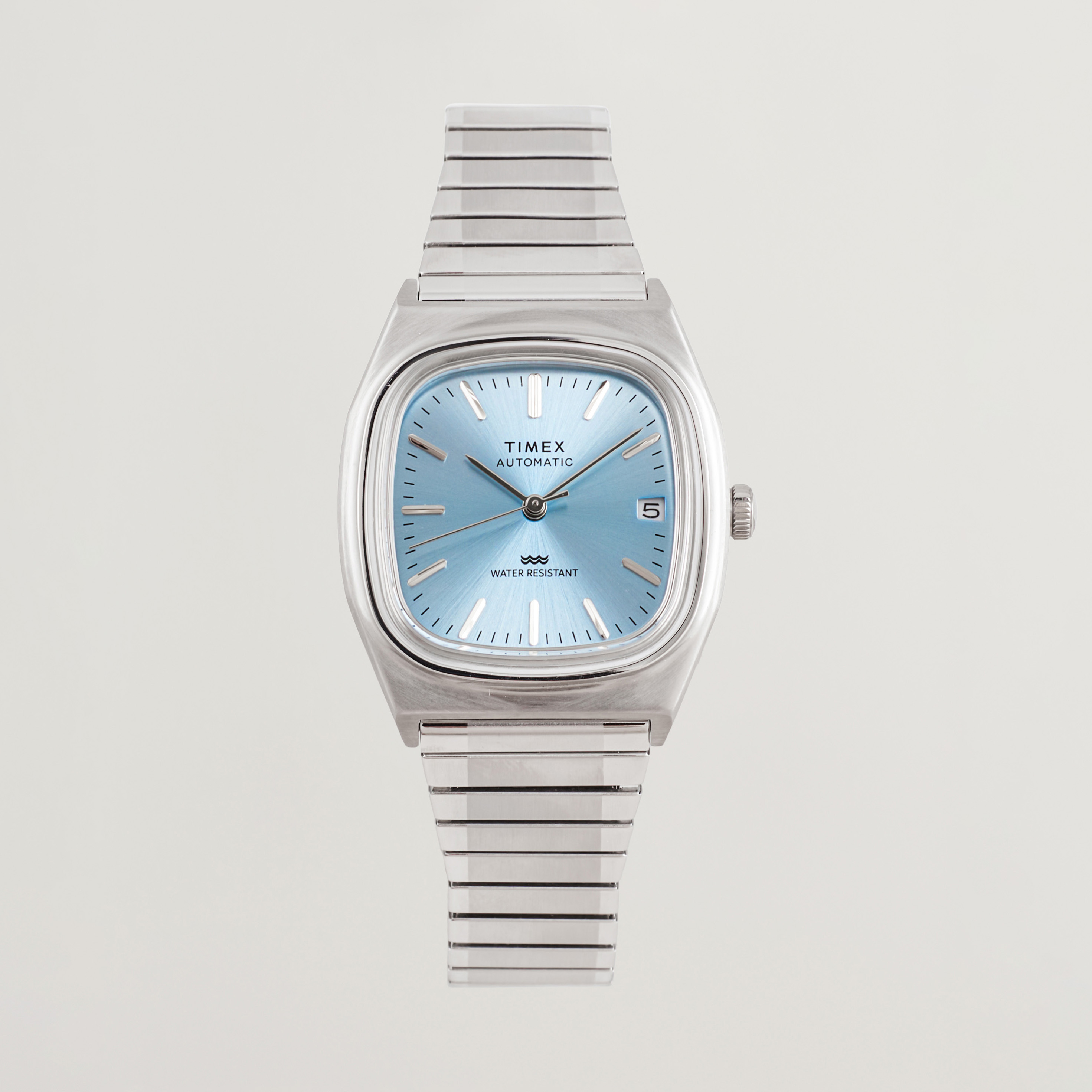 Timex 1983s Automatic Reissue 34mm Ice Blue Dial at CareOfCarl.com
