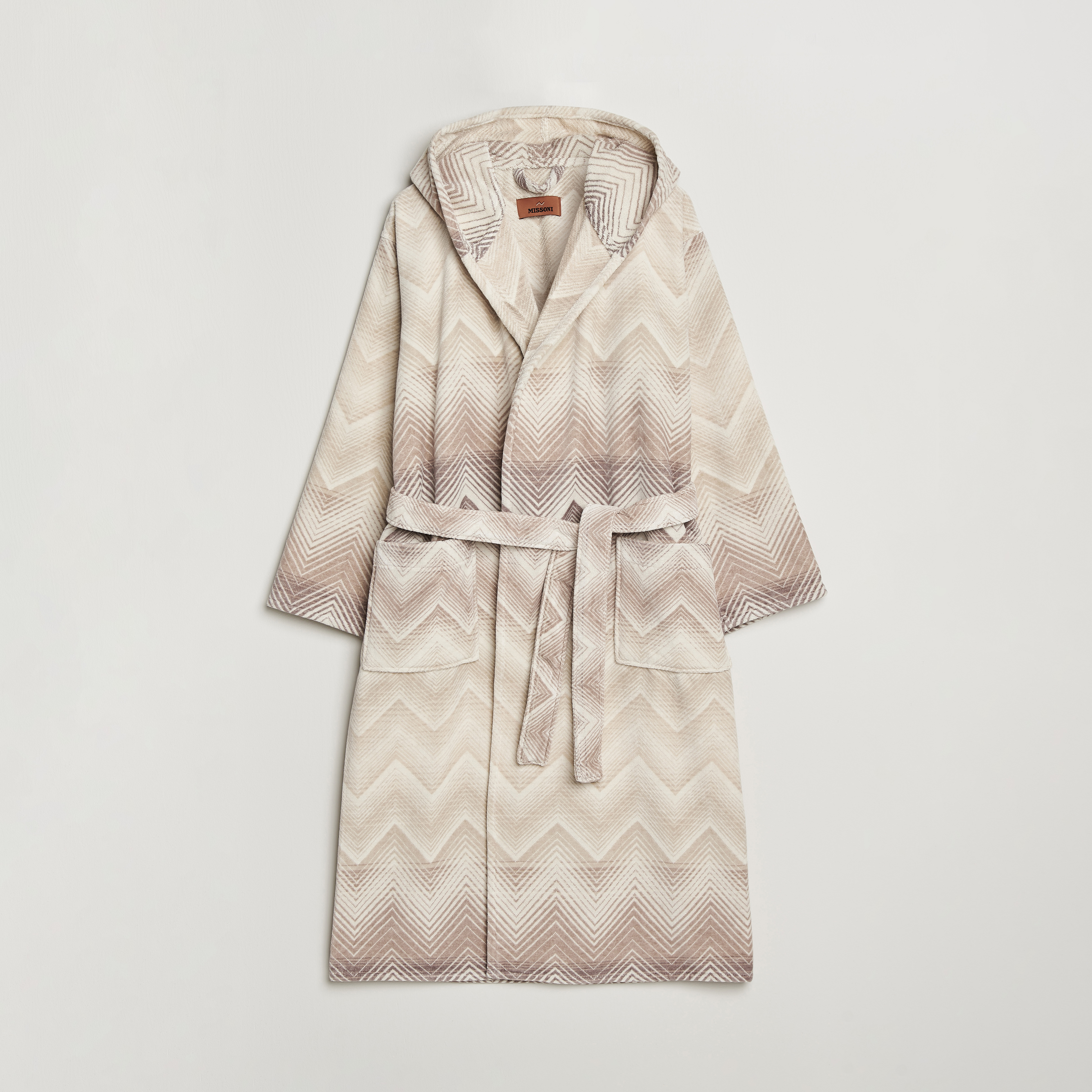 Missoni Home Marea Hooded Bathrobe Beige at CareOfCarl.com