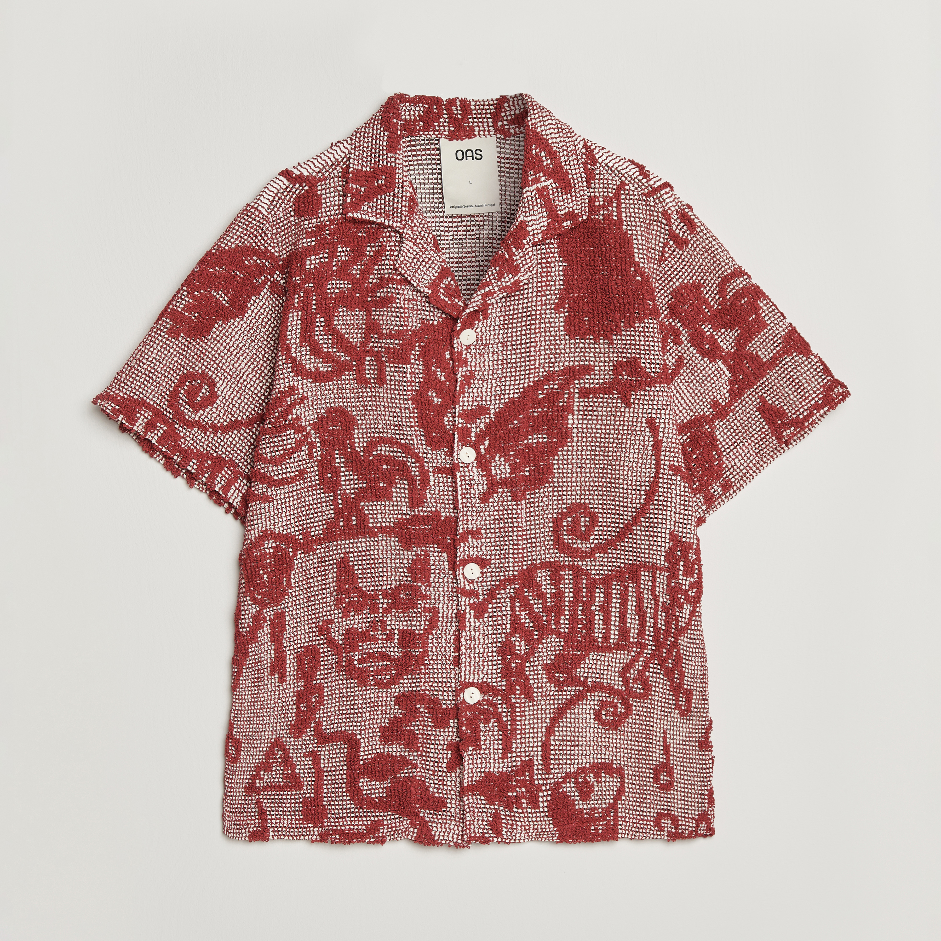 OAS Arcano Cuba Short Sleeve Shirt Red at CareOfCarl.com