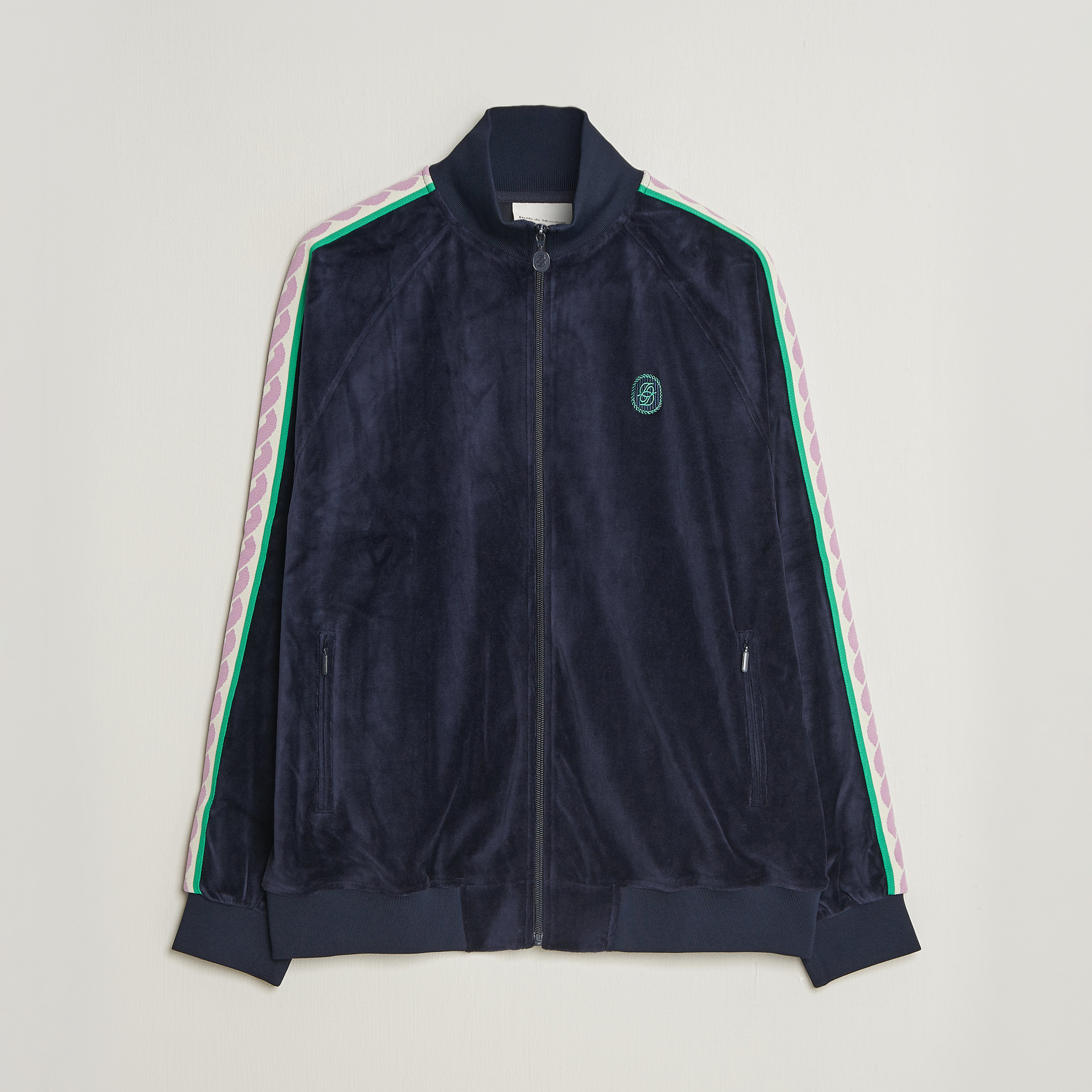 Drôle de Monsieur Survêtement Velours Track Jacket Navy at