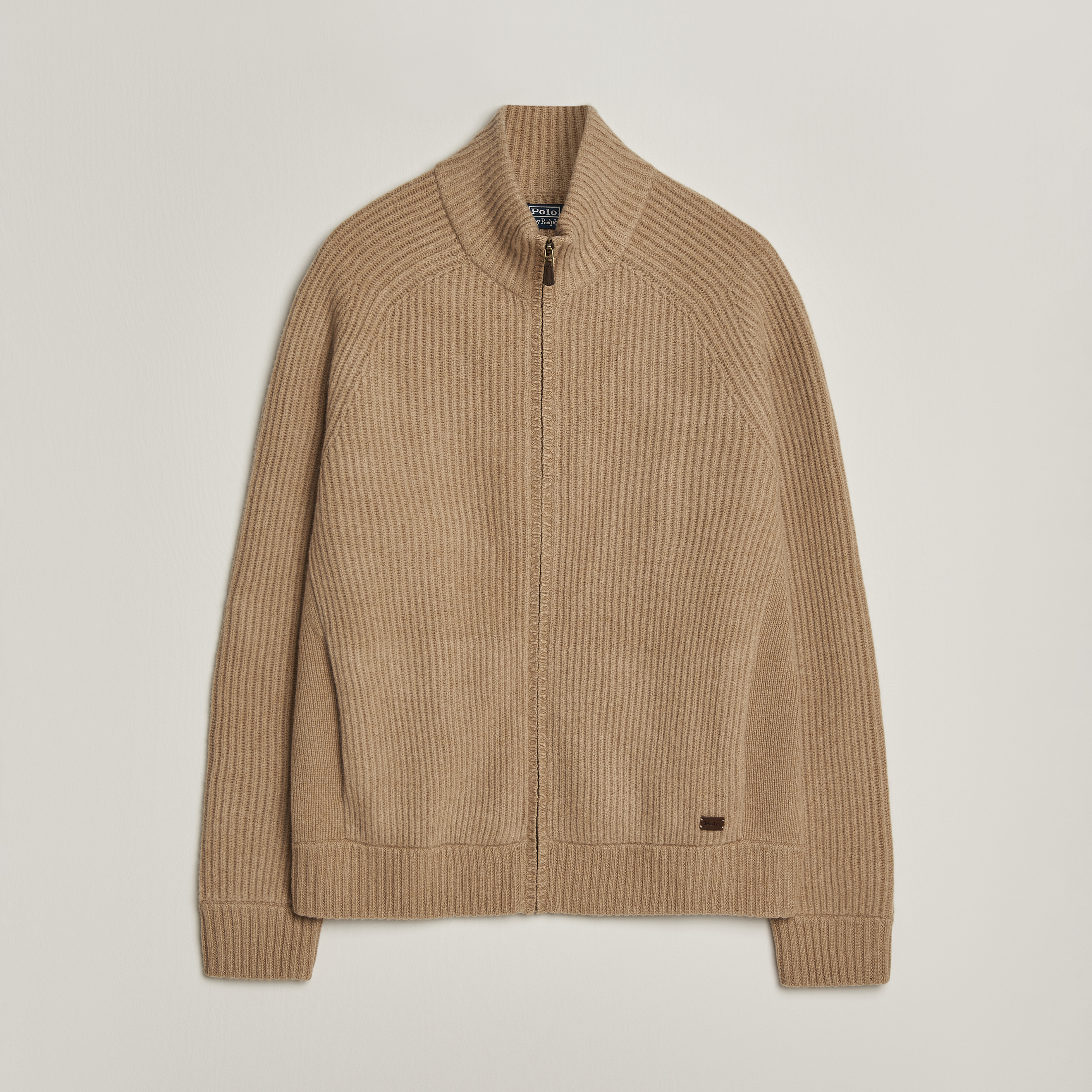 Polo Ralph Lauren Wool/Cashmere Full-Zip Camel Melange at