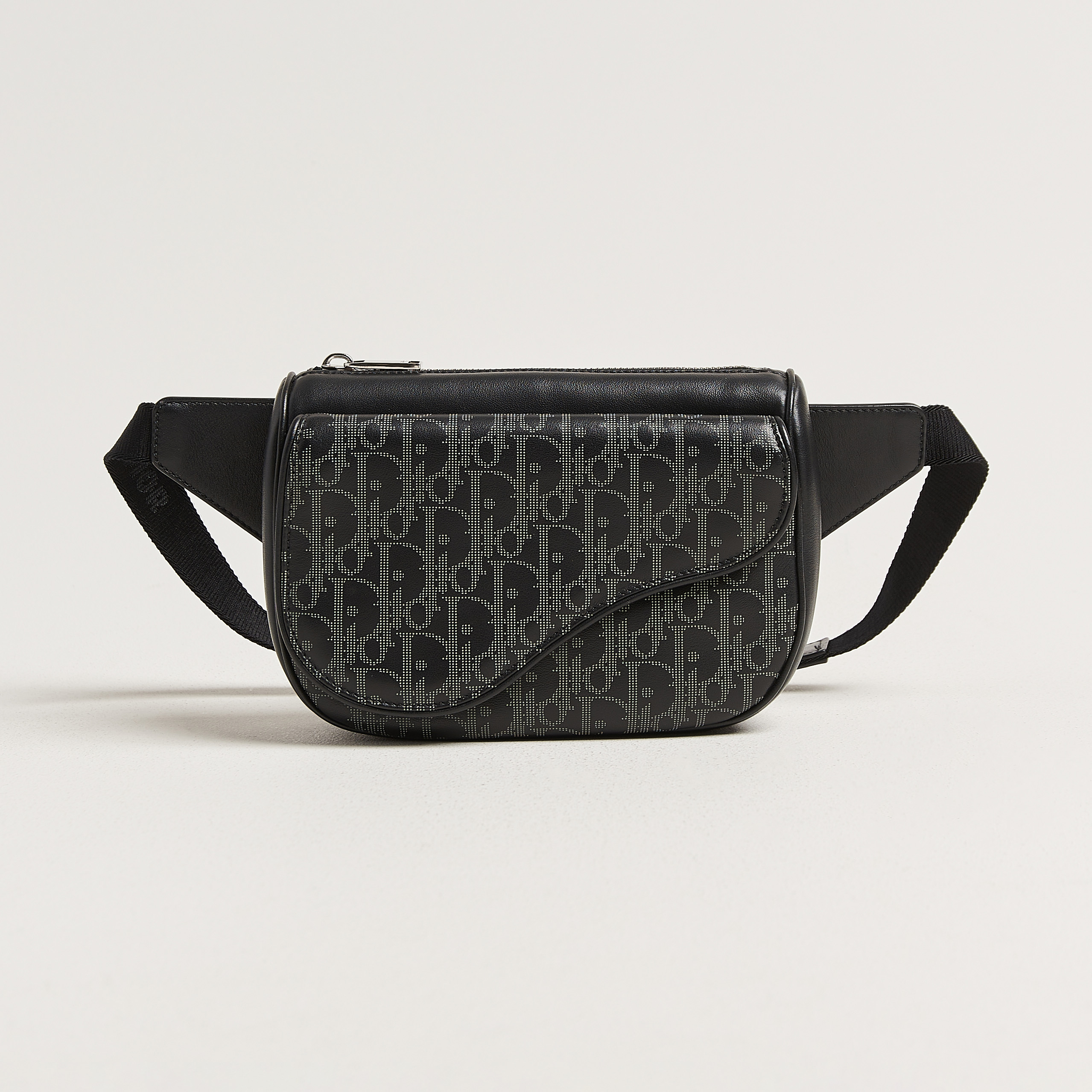 Dior Pre-Owned Saddle Bag Oblique Leather Black – Black