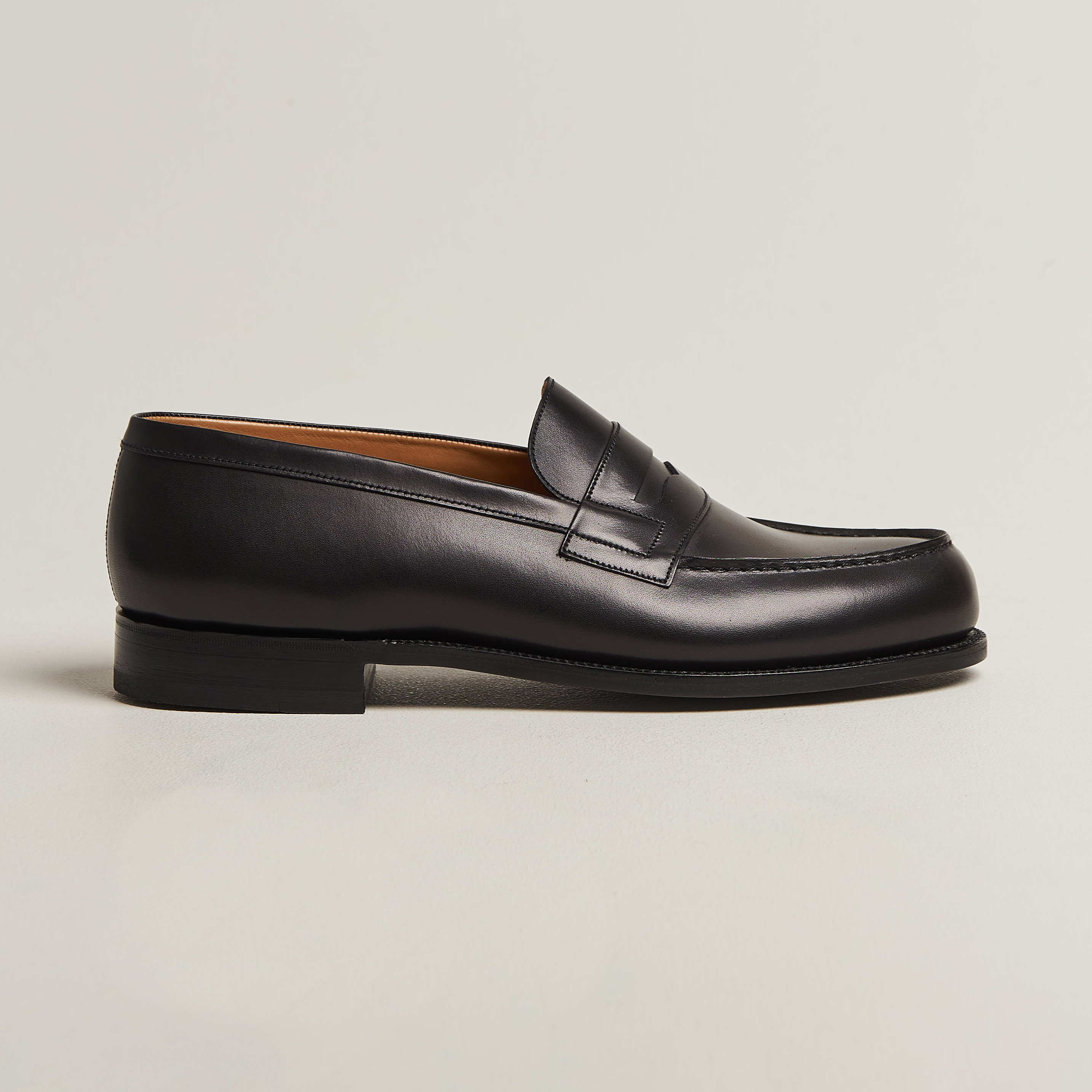 J.M. Weston 180 Penny Loafer Black Calf at CareOfCarl.com
