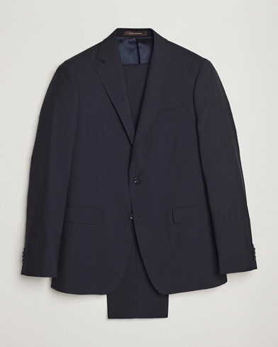 Men | Suits | Oscar Jacobson | Falk Wool Suit Navy