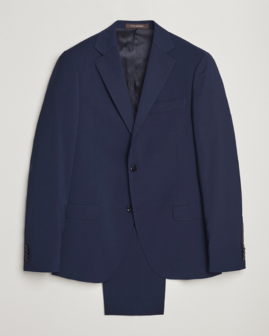Men | Suits | Oscar Jacobson | Edmund Wool Suit Navy