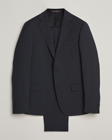 Men |  | Oscar Jacobson | Edmund Wool Stretch Suit Black