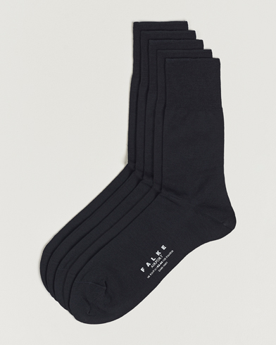 Men | Wardrobe Basics | Falke | 5-Pack Airport Socks Dark Navy