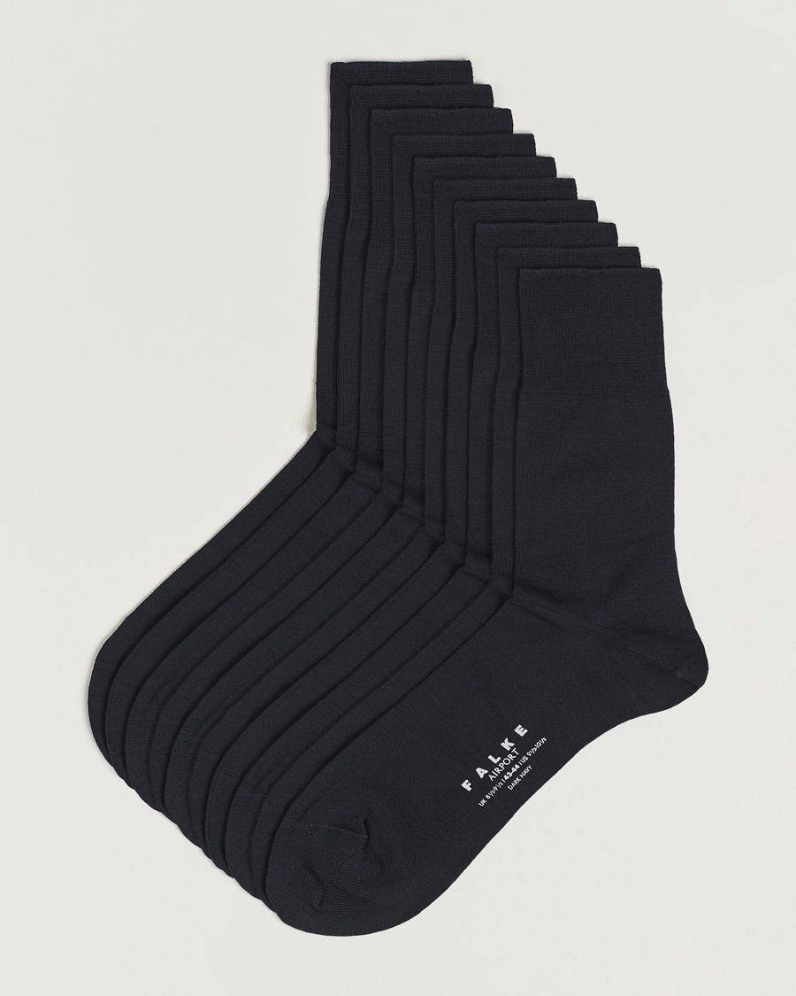 Falke 10-Pack Airport Socks Dark Navy – Blue