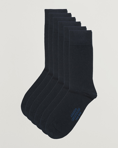 Men | Everyday Socks | Amanda Christensen | 6-Pack True Cotton Socks Dark Navy