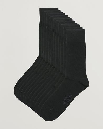 Men | Amanda Christensen | Amanda Christensen | 12-Pack True Cotton Socks Black