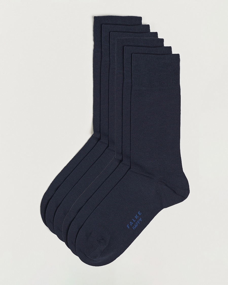 Falke 6-pack Happy Cotton Socks Navy – Blue