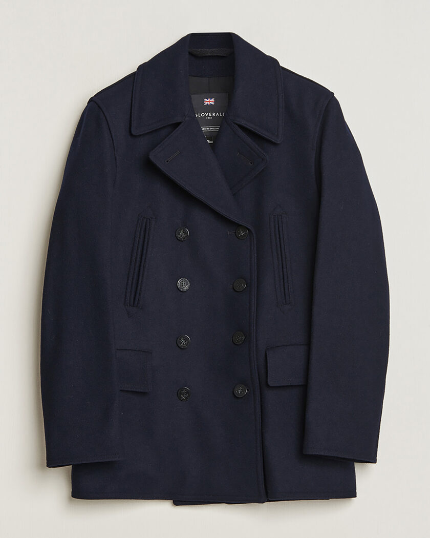 Gloverall Churchill Reefer Peacoat Navy M – Blue