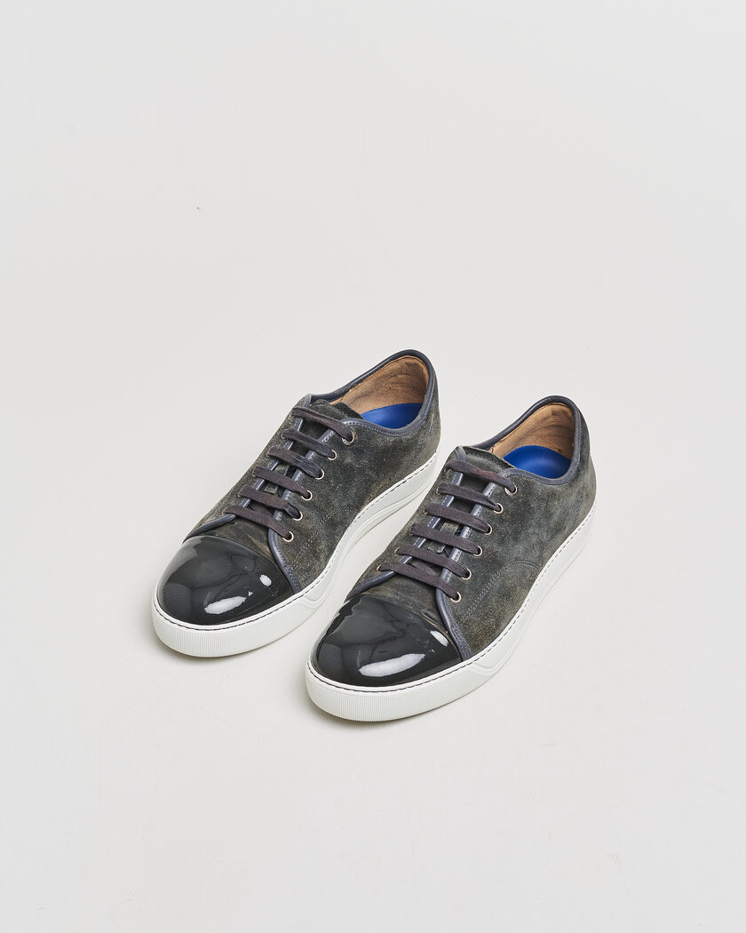 Pre-owned Lanvin DBB1 Patent Cap Toe Sneaker Dark Grey UK10 - EU44 – Grey
