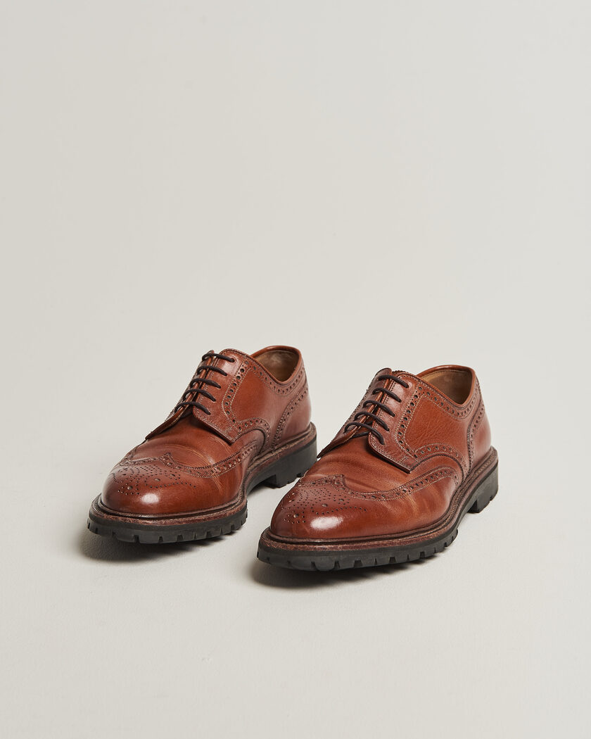 Pre-owned Crockett & Jones Pembroke Vibram Cleated Sole Brown Calf UK8,5 - EU42,5 – Brown