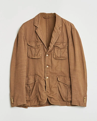 Pre-owned Altea Safari Blazer Camel Brown 52 – Brown