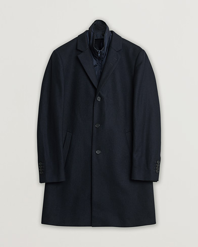 Pre-owned Tiger of Sweden Netley Wool Coat Navy 48 – Blue