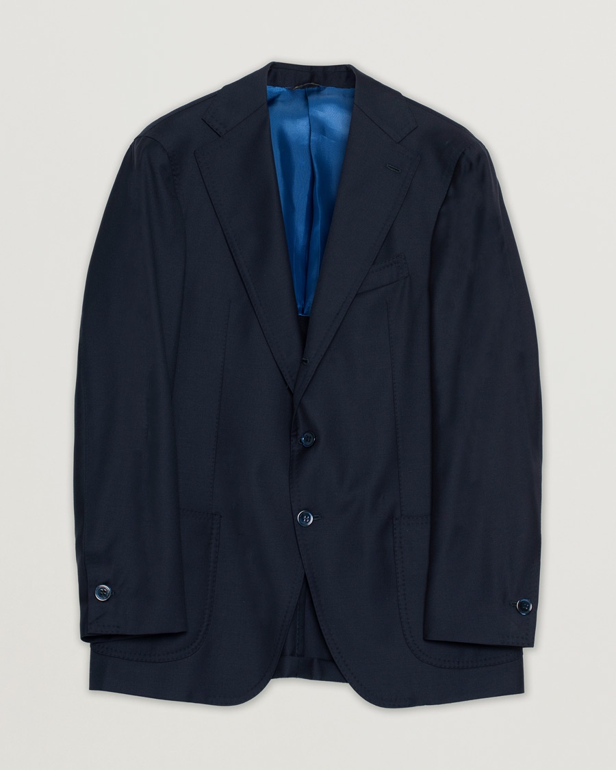 Pre-owned Gabo Naopli Navy Wool Blazer 52 – Blue