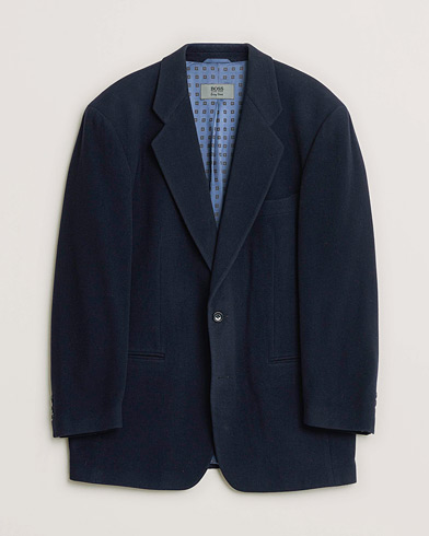 Pre-owned BOSS Vintage Cashmere Blend Blazer Navy 48 – Blue