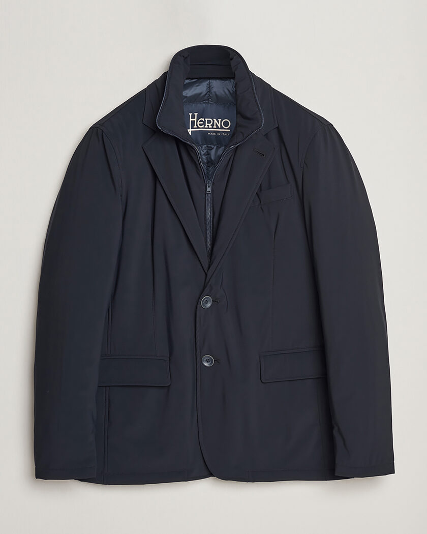 Pre-owned Herno Nylon City Blazer Navy 50 – Blue