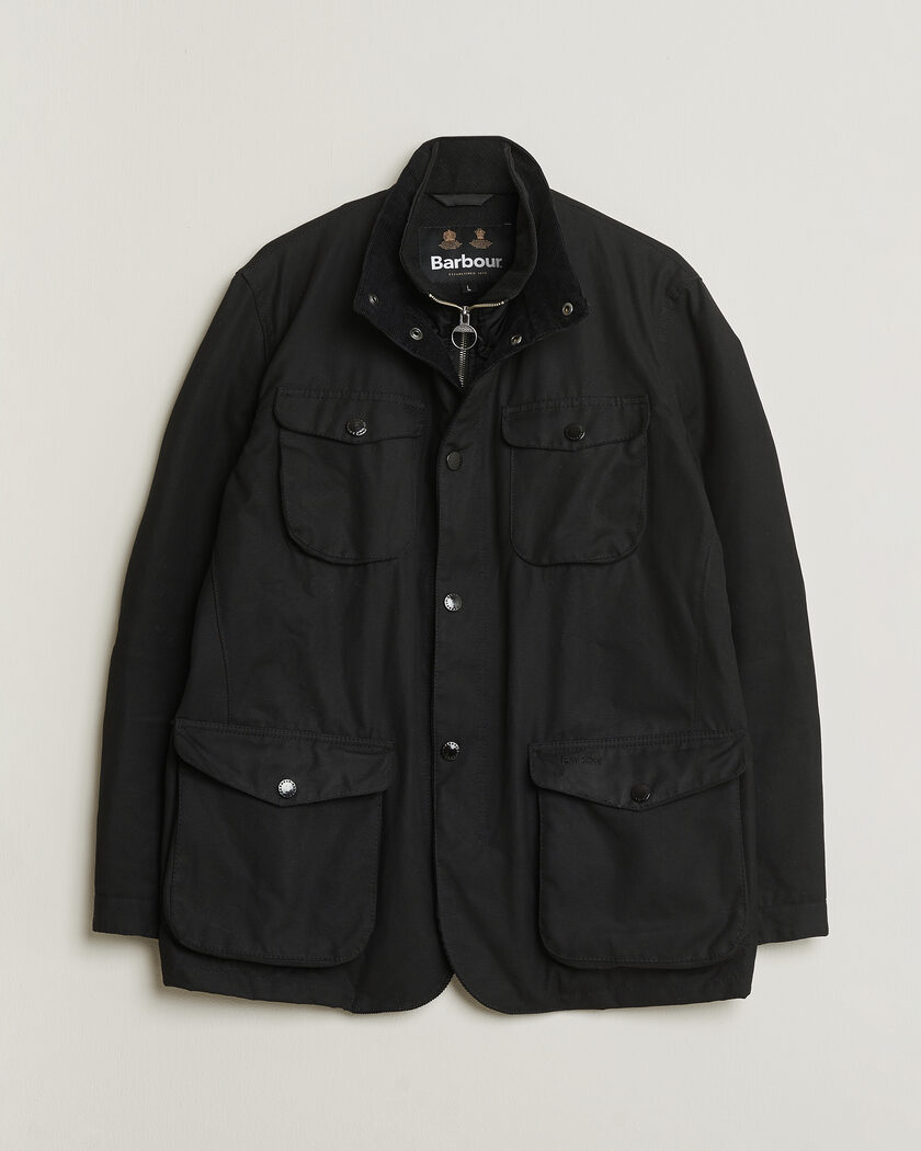 Pre-owned Barbour Lifestyle Ogston Waxed Jacket Black L – Black