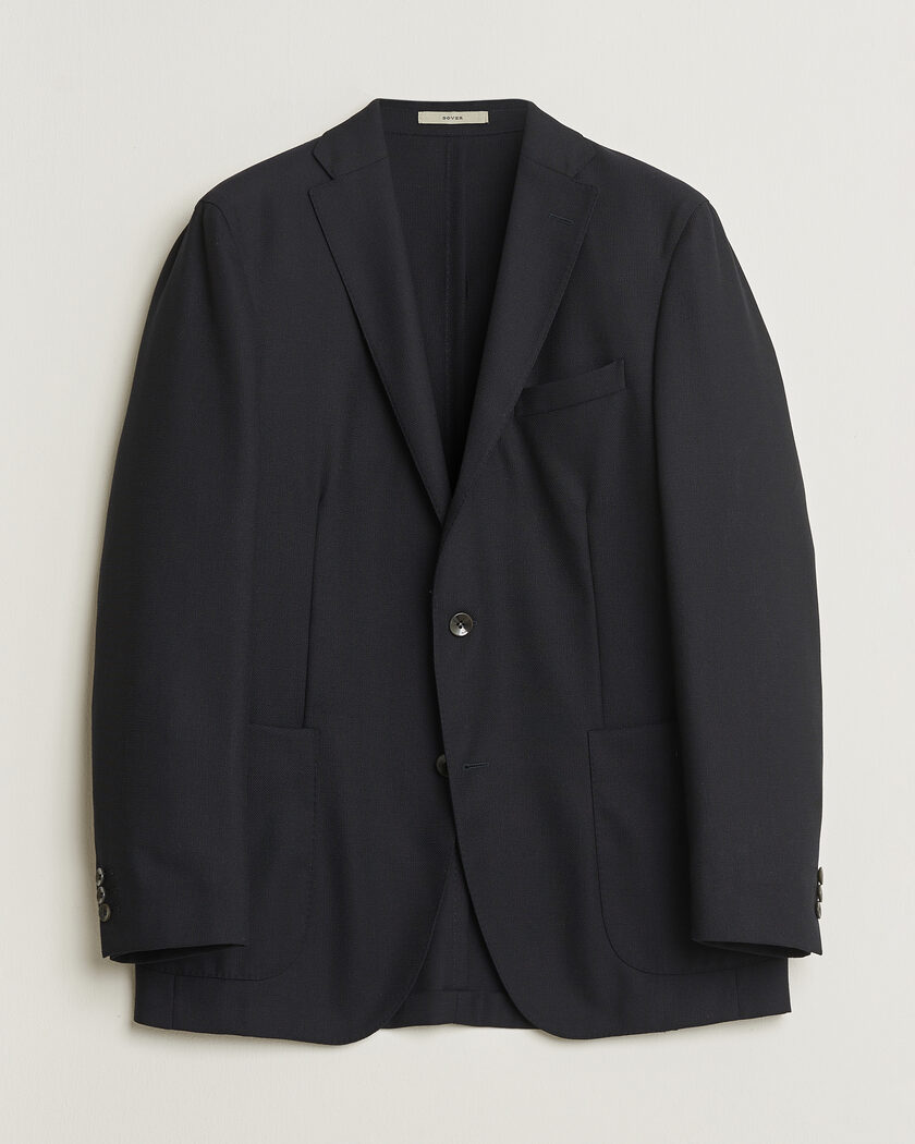 Pre-owned Boglioli Dover Wool Hopsack Blazer Black 52 – Black