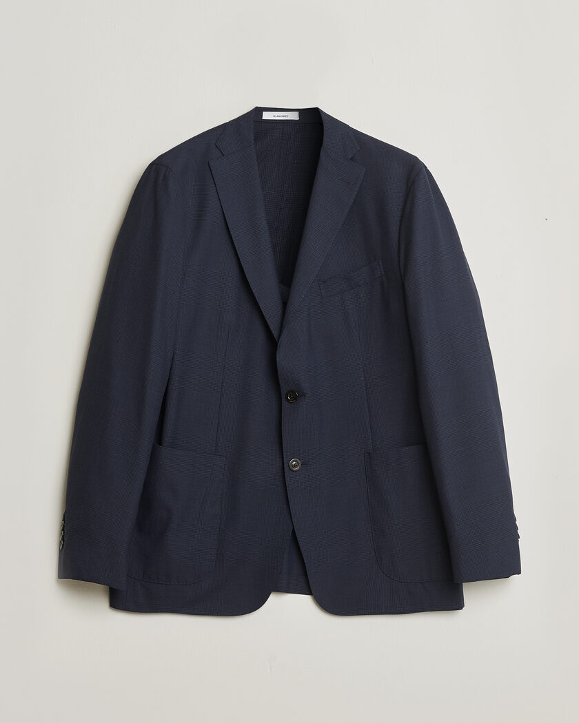 Ring Jacket Checked Wool Blazer Brown 50 at CareOfCarl.com