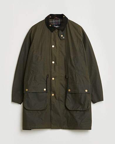 Barbour Heritage Bedale Wax Trench Coat Olive M at CareOfCarl.com