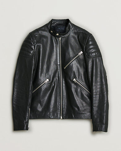 Pre-owned Acne Studios Oliver Leather Jacket Black 48 – Black