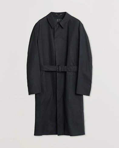 Pre-owned Prada Water Repellent Car Coat Dark Navy XL – Blue