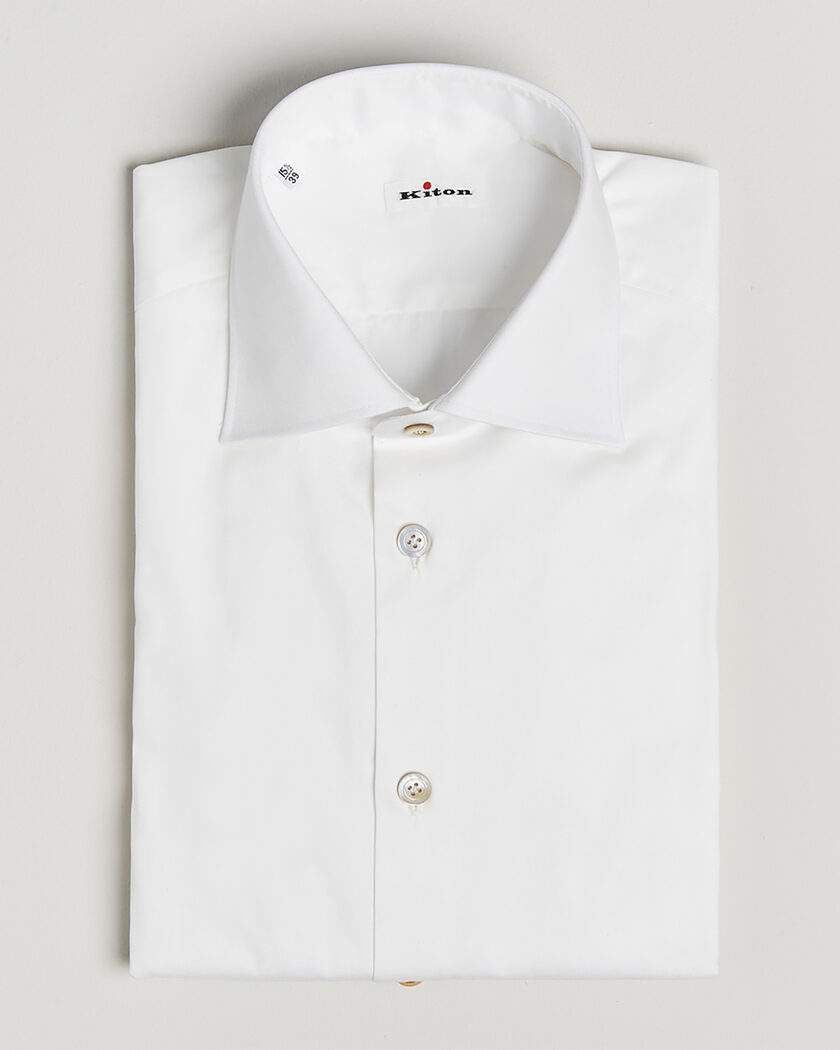 Pre-owned Kiton Slim Fit Dress Shirt White 38 - S – White