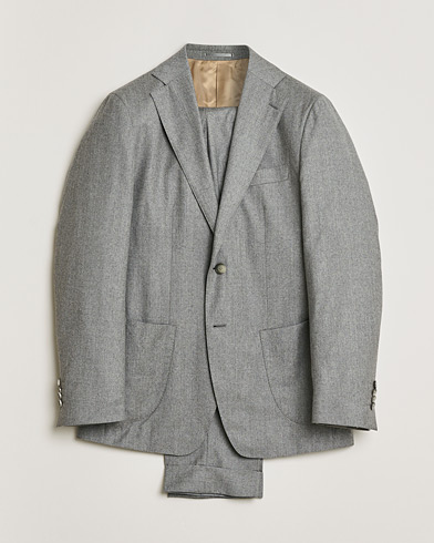 Corneliani Linen/Wool Blend Suit Blue 52 at CareOfCarl.com