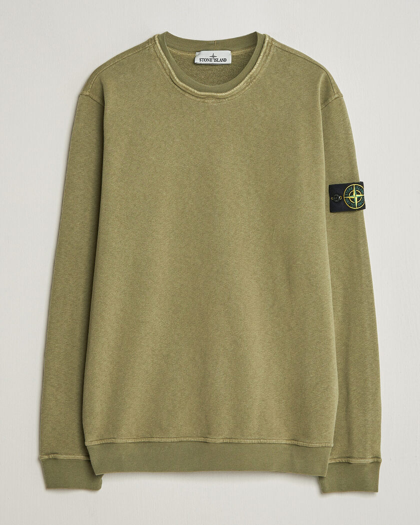 Pre-owned Stone Island Old Dyed Cotton Sweatshirt Military Green M – Green