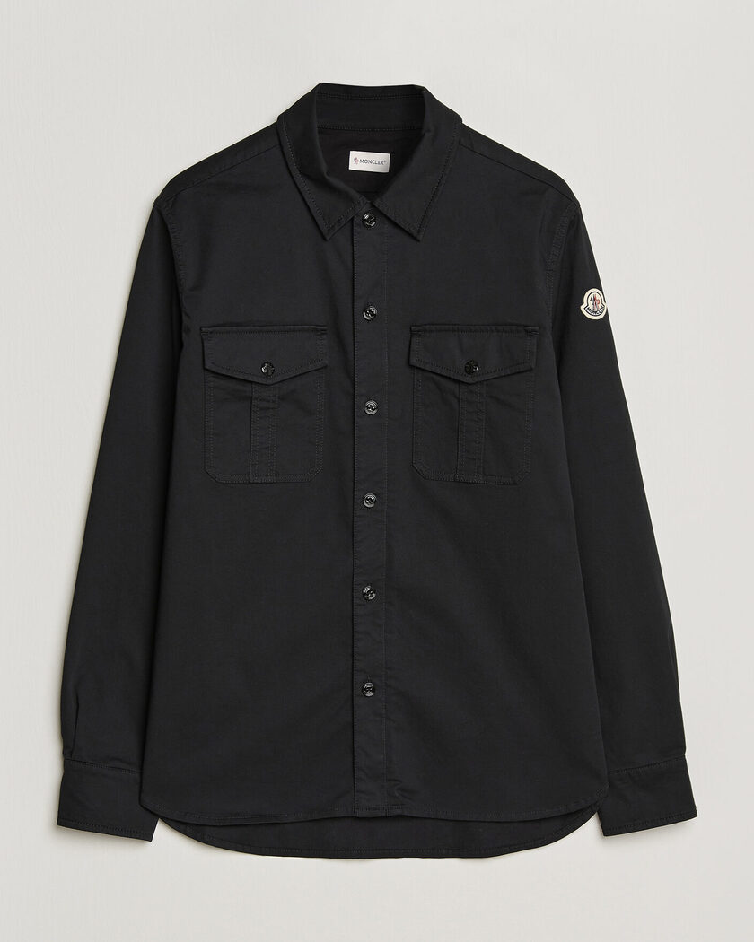 Pre-owned Moncler Double Pocket Overshirt Black L – Black