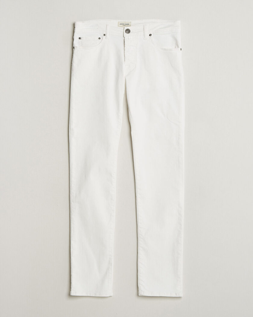 Pre-owned Jacob Cohën Bard Slim Fit Bull Stretch Jeans White W30 – White