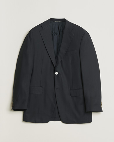 Corneliani Wool Hopsack Blazer Navy 48 at CareOfCarl.com
