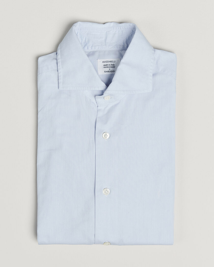 Pre-owned Mazzarelli Soft Cotton Shirt Light Blue 39 - M – Blue