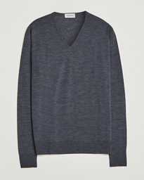 John Smedley Bobby Extra Fine Merino V-Neck Pullover Midnight at