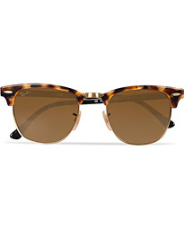  Clubmaster Sunglasses Spotted Brown Havana/Brown
