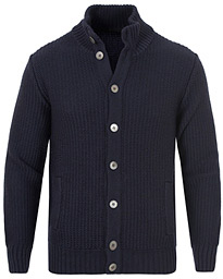  Wool Button Cardigan Navy