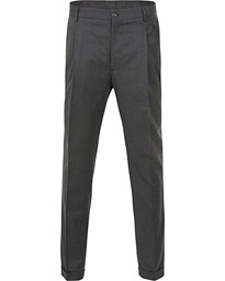  Baggy Manhattan Flannel Trousers Dark Grey