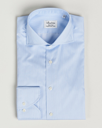  Fitted Body Thin Stripe Shirt White/Blue