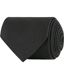  Horizontal Twill 8 cm Tie Black