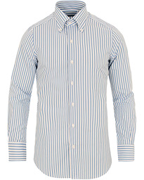  Milano Slim Fit Button Down Stripe Shirt Light Blue