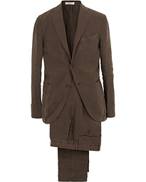  K Jacket Linen Suit Brown